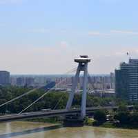 Bratislava UFO Central and bridge