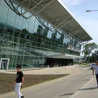 Terminal building at Bratislava Airport in Slovakia