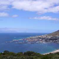 Simonstown harbor landscape in Cape Town, South Africa