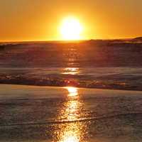 Sunset on the Beach in Cape town, South Africa