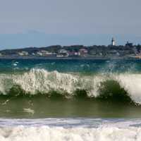 Waves at Robben Island at Cape Town, South Africa