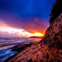 Shoreline at Sunset landscape in South Africa