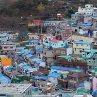 Houses and a village in Busan, South Korea