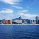 Skyline of Busan across the water in South Korea