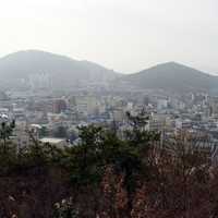 Jeongeup seen from Seonghwangsan in South Korea