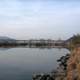 Miryang city centre as seen from across the Miryang River in South Korea