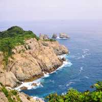 Landscape of the coast in South Korea