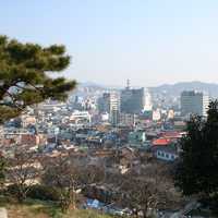 Panorama view of Mokpo from Yudalsan in South Korea
