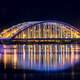  Chuncheon Bridge lighted up at night in Seoul, South Korea