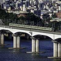 Dangsan Railway Bridge in Seoul, South Korea