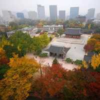 Deoksugung , Korean Palace in the Autumn in Seoul, South Korea
