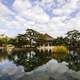 Palace and lake landscape in Seoul, South Korea