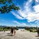 Sky and Clouds and the skyline of Seoul in South Korea