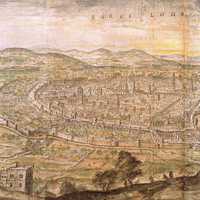 Barcelona in 1563 panoramic view