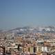 Cityscape of Barcelona with the Mountains Behind