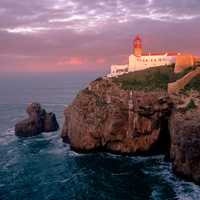 Cabo de São Vicente at sunrise in Spain