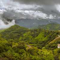 Clouds over the Mountain City in Spain