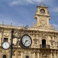 Facade of Convento de San Marcos in Leon, Spain