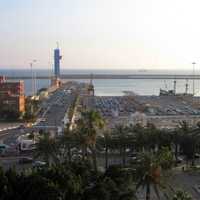 Harbour of Almería in Spain