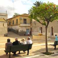 Old part of the city, Barrio del Raval in Elche, Spain