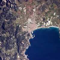 Palma pictured from the International Space Station in Spain