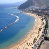 Playa de Las Teresitas in Santa Cruz de Tenerife, Spain