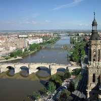 Puente de Piedra City View in Zaragoza, Spain