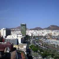 Road in the city in Las Palmas, Spain