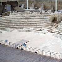 Roman theatre in Zaragoza in Spain