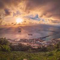 Scenic sunset over the Horizon in Spain