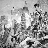 Siege of Badajoz in Spain