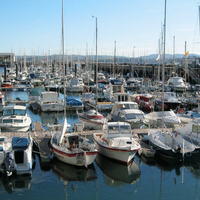 Sporting marina in Puertochico in Santander, Spain