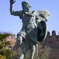Statue of Ibn Marwan in Badajoz, Spain