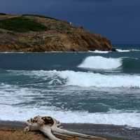 Storm waves landscapes on the ocean