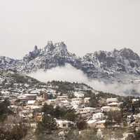 Vacarisas, Vacarisses, Spain Mountain cityscape