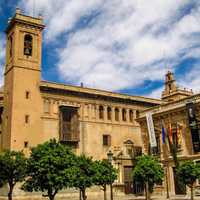 Façade of Real Colegio del Corpus Christi in Valencia, Spain