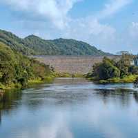 Dam landscape in Sri Lanka