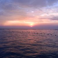 Sunset over the waters in Sri Lanka