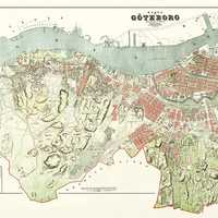 Map of Gothenburg in 1888
