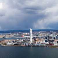 City of Malmö under the clouds