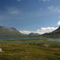 Landscape, mountains, and River in Kungsleden