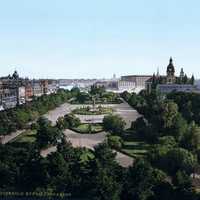 Kungsträdgården in Stockholm around 1900