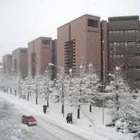 BSI buildings in the winter in Lugano in Switzerland