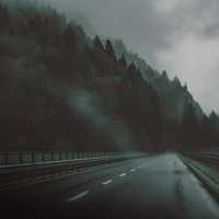 Foggy Road in Switzerland