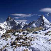 The high summits around Zermatt, Switzerland