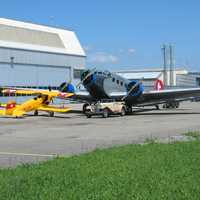 Junkers Ju 52 of the JU-AIR airline in Dubendorf Museum of Aviation, Switzerland