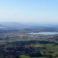 Overlook of Wezikon from Bachtel Tower, Switzerland