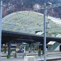 Railway and Post bus station in Chur, Switzerland