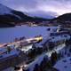 St. Moritz on an evening during the winter in Switzerland