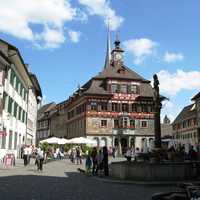 Town Hall building and plaza in Stein am Rhein, Switzerland